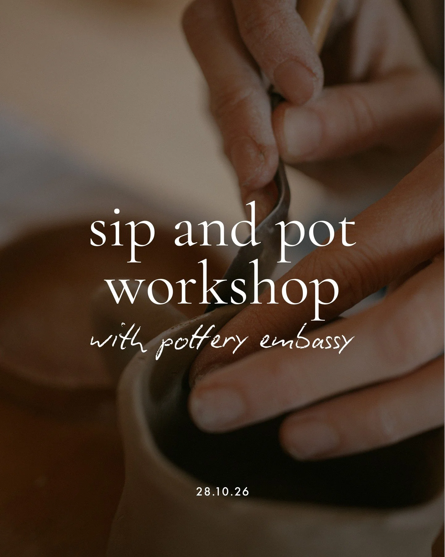 If making your own pottery mug has been sitting in the group chat waiting for someone to actually book it&hellip; this is your reminder!⁠
⁠
Our sip &amp; pot workshop with @potteryembassy is coming up VERY soon and includes everything you need to get