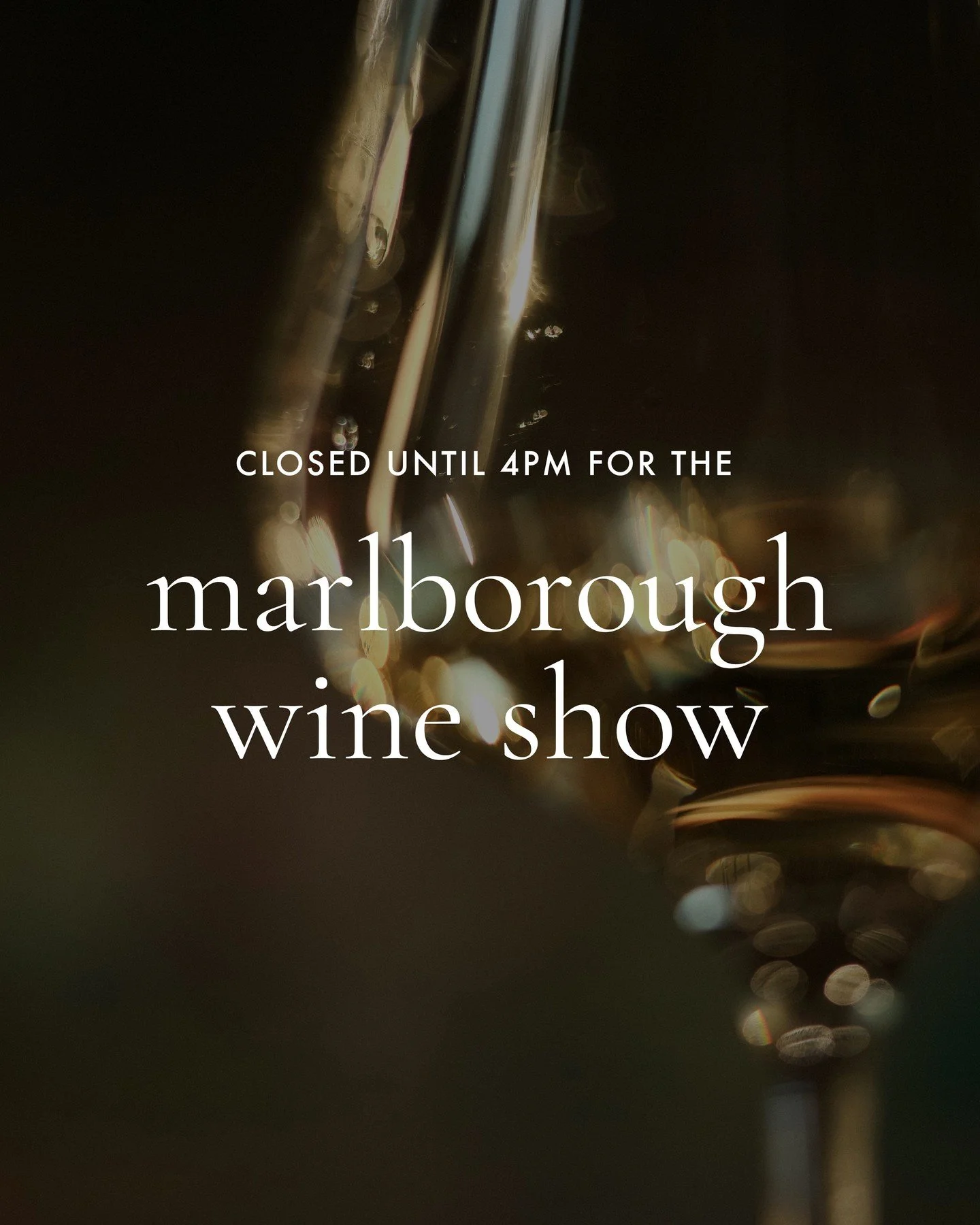 Heads up! We&rsquo;re hosting the @marlboroughwinenz today and won&rsquo;t be open until 4pm. ⁠
⁠
After that, it&rsquo;s business as usual - the wine will be pouring, the kitchen will be open and we&rsquo;ll be ready to welcome you in.⁠
⁠
See you fro