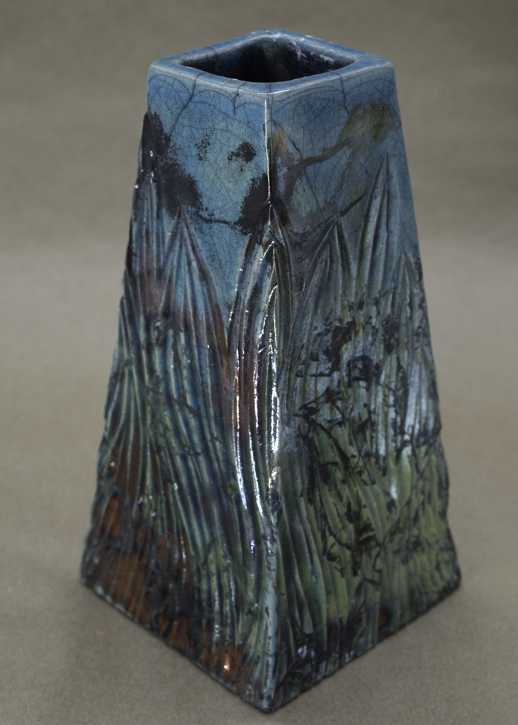 Raku Carved Vase.webp