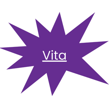 Grafik mit einem lila Stern und dem Text 'Vita' in der Mitte.
