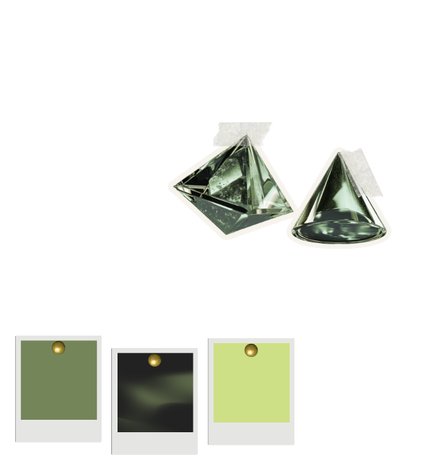 Two diamond-shaped glass bottles, one transparent and one frosted, with a light-colored background