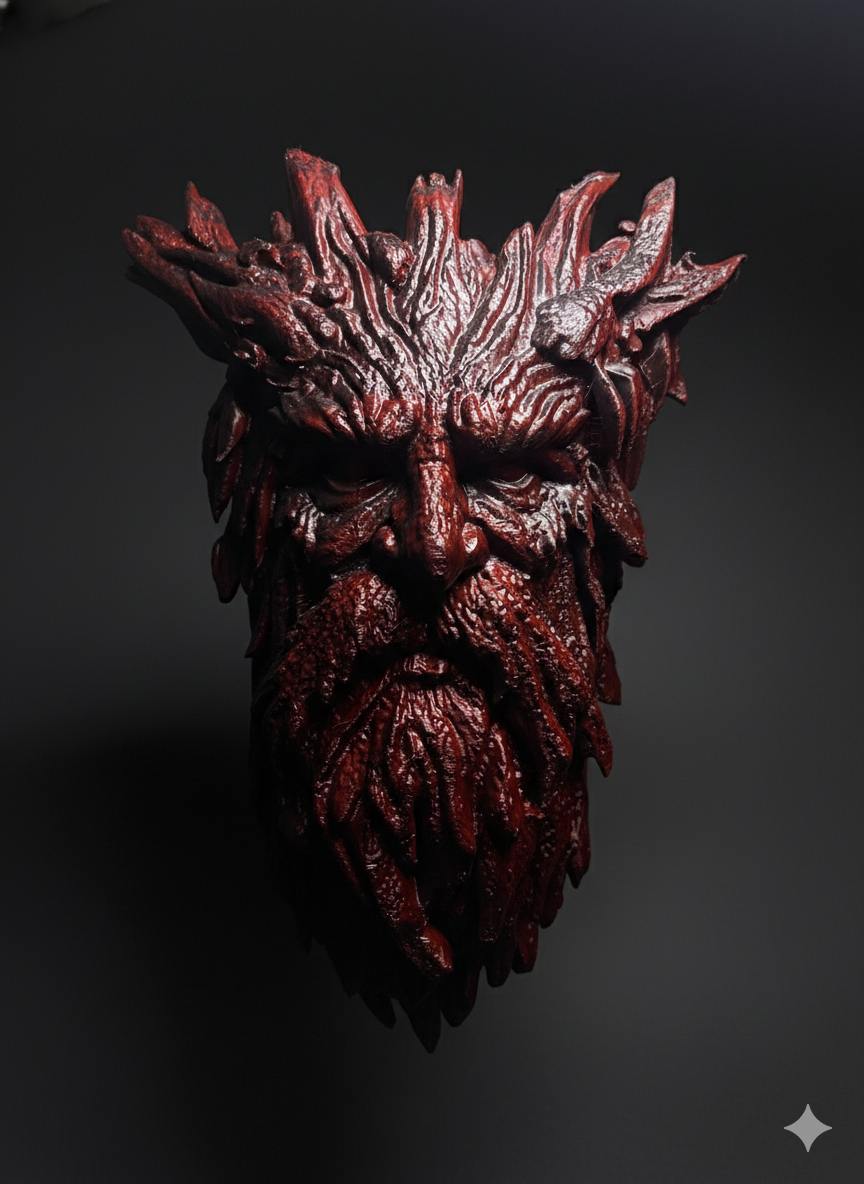 The Obsidian Ember Titan: 12-Inch Dimensional Relief Sculpture