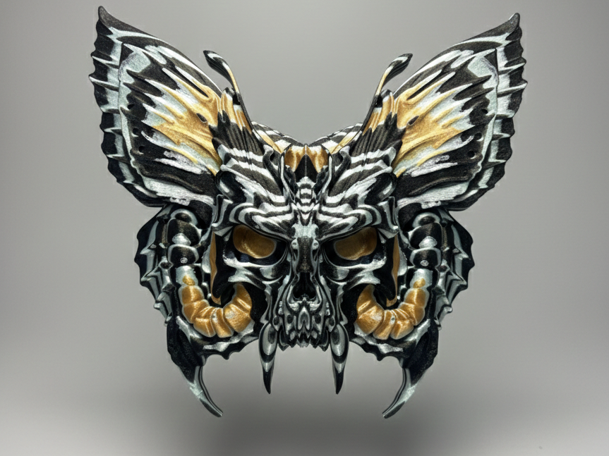 The Skullwood Monarch | Dimensional Relief Wall Sculpture