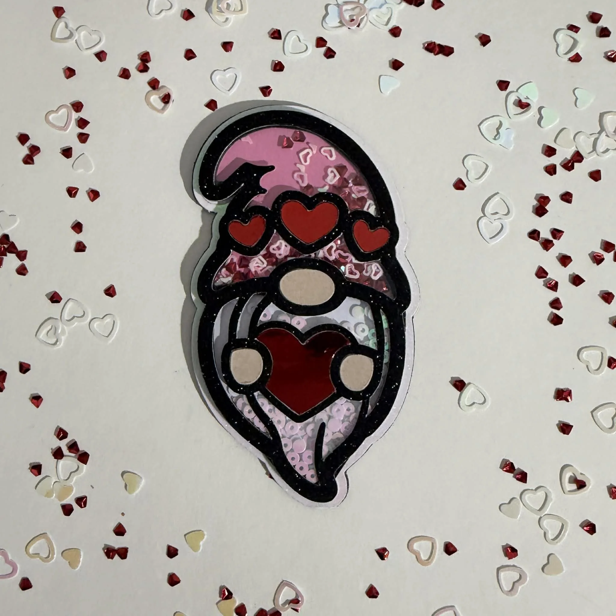 Valentines Gnome Shaker Magnet