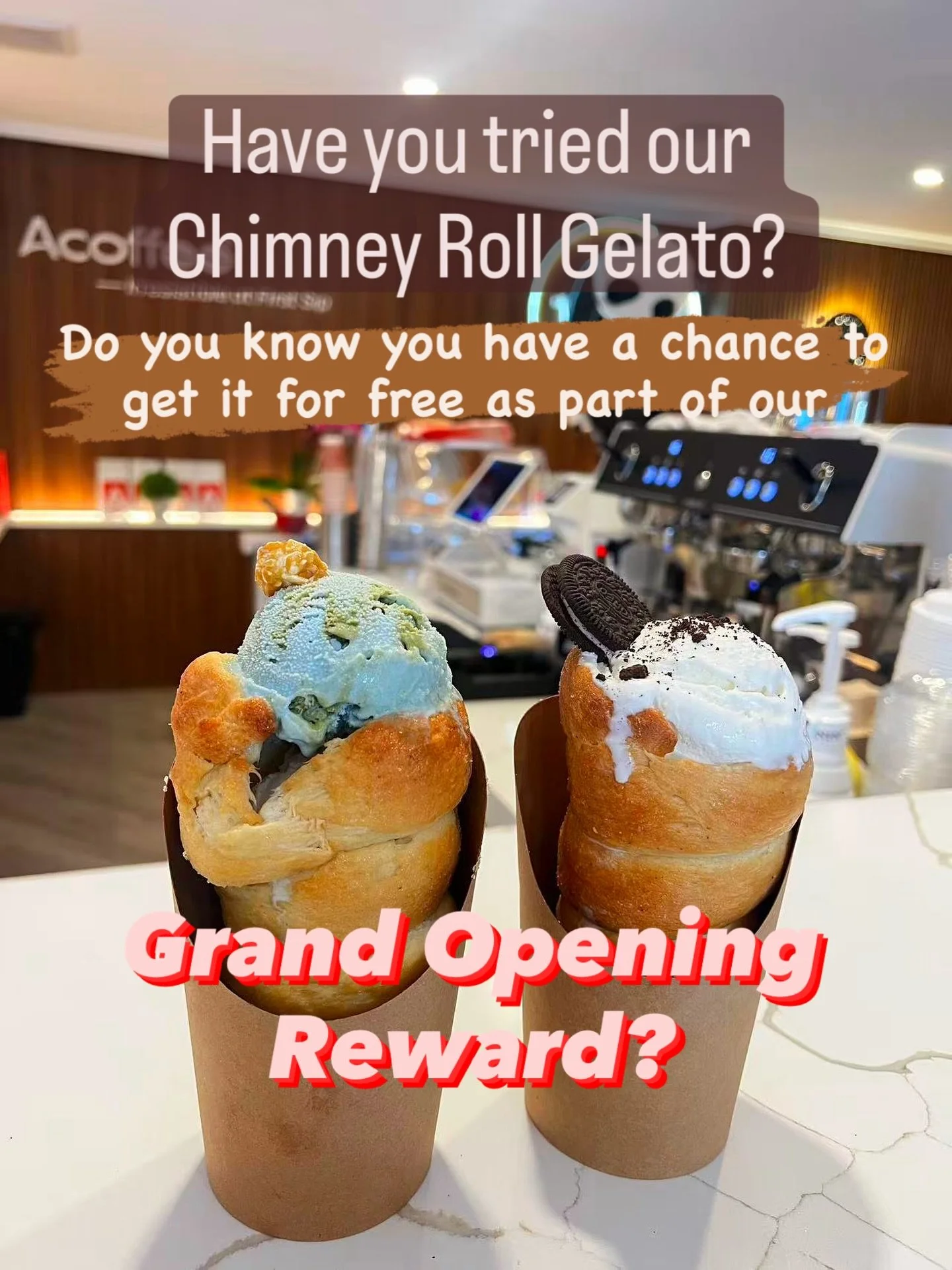 Panda Barista&rsquo;s tip: Swing by Acoffee during our Grand Opening month and you might just score a free signature Chimney Roll Gelato! 

📍1-209 Main St Unionville

#Acoffee #dirtycoffee #latte #coffeetime #torontocoffee #coffeelover #coffeegram #