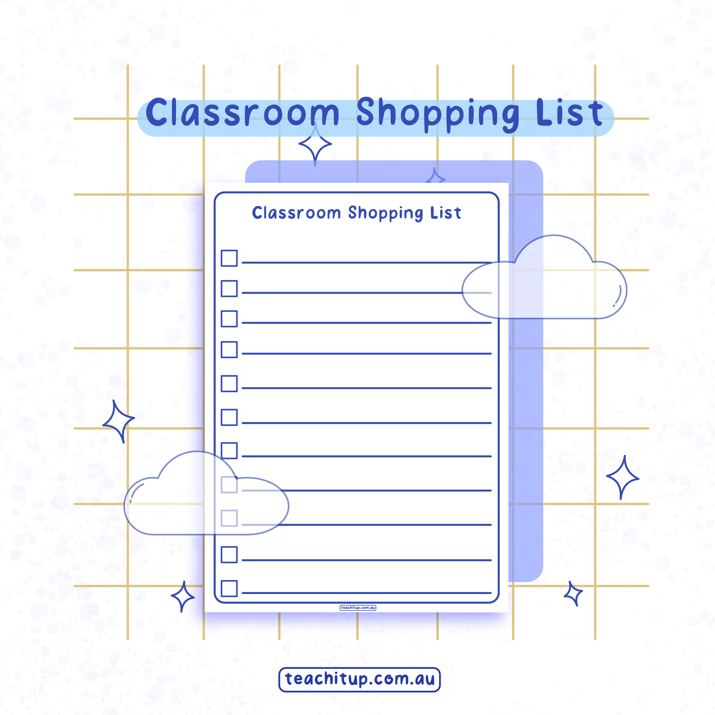 Printable Classroom Shopping List