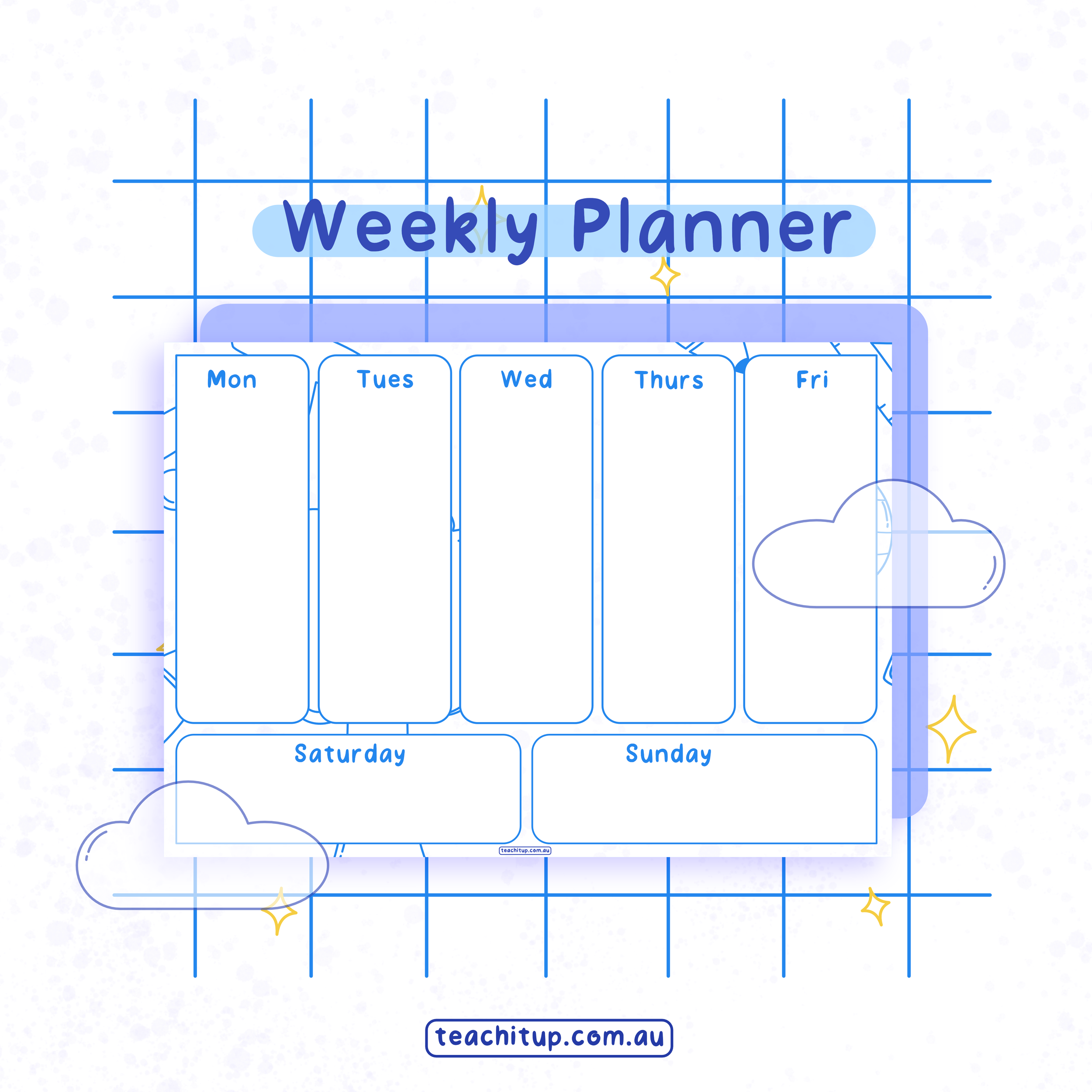 Printable Teacher Weekly Planner