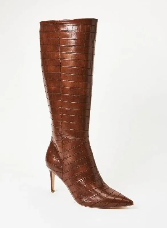 Faux Leather Stiletto Boot