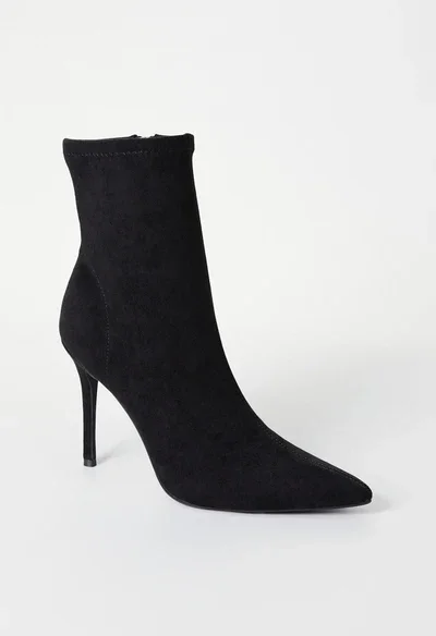 Faux Suede Stiletto Bootie