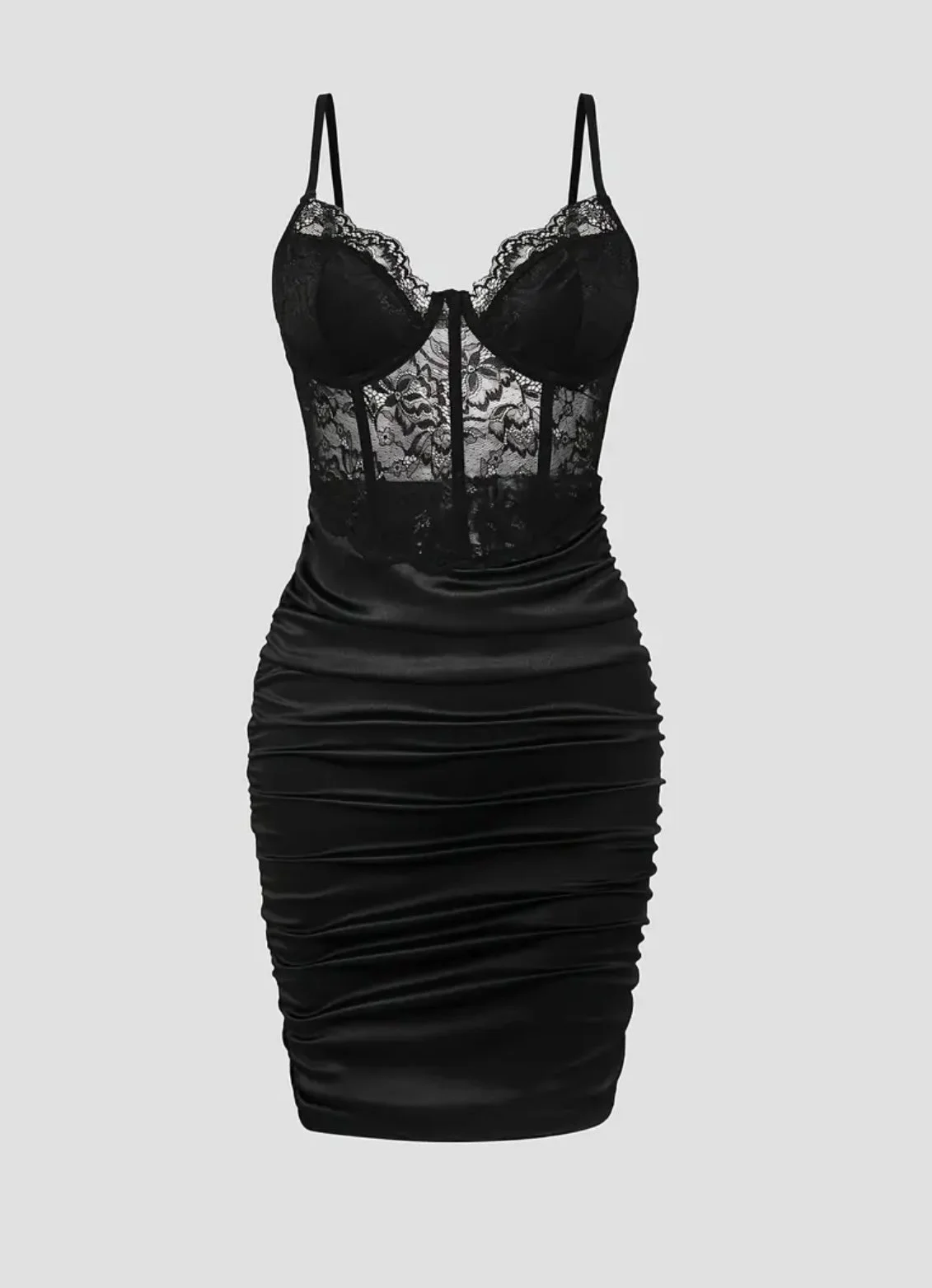 Sexy Lace Fishbone Splicing Hip Dress