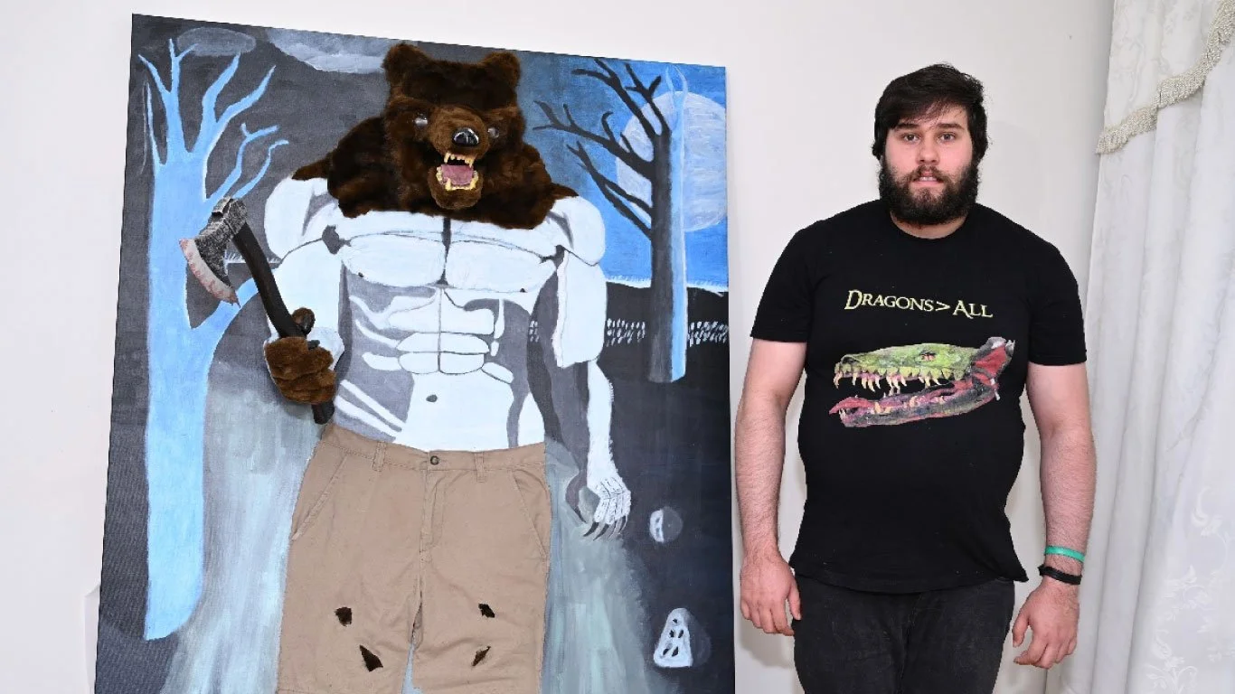 Local artist Duain K’s Bear-Man.&nbsp;