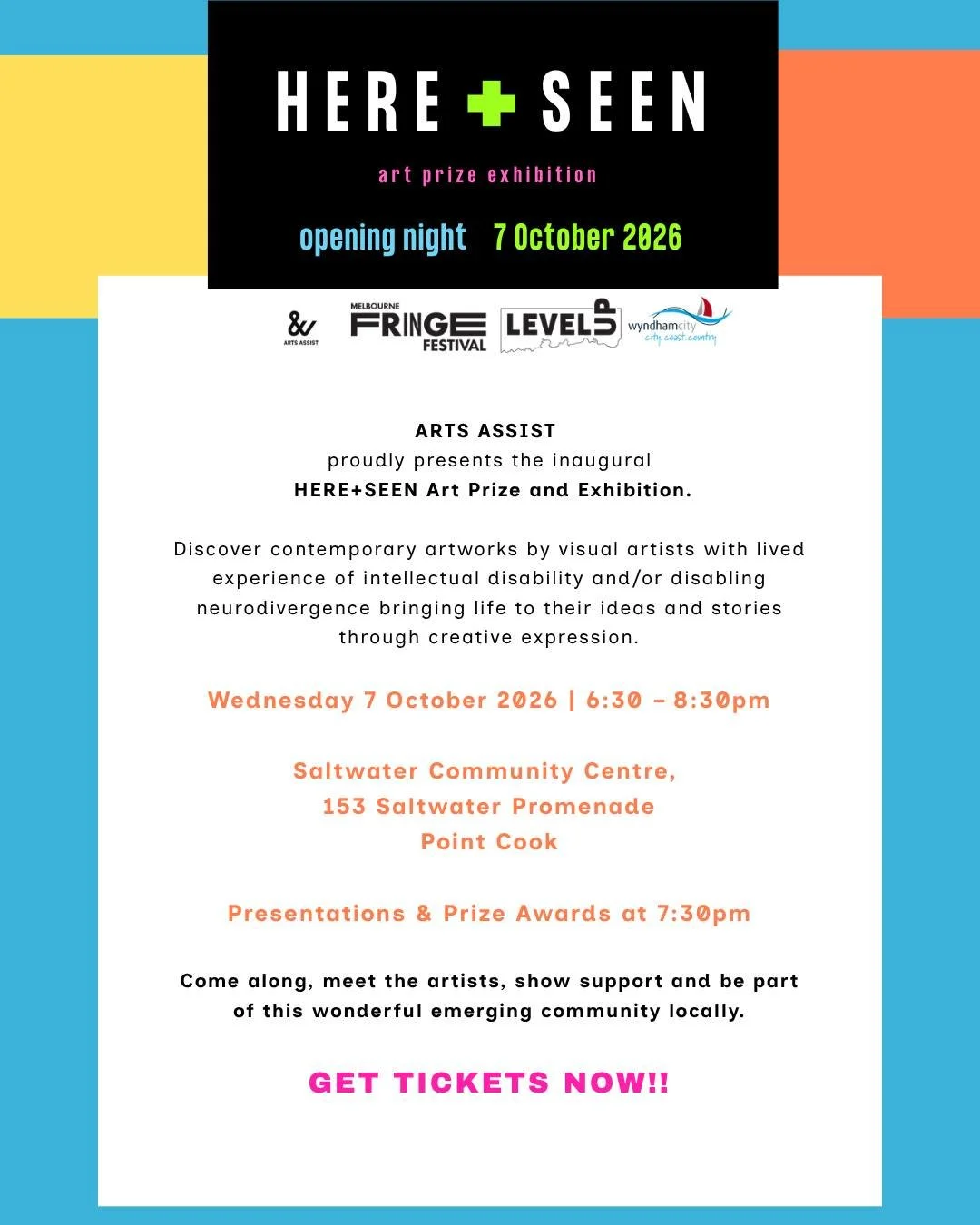 This amazing exhibition opens on 7th October and can be viewed through to 1st December 2026. Tickets available here: https://events.humanitix.com/level-up-exhibition-opening-here-seen-art-prize