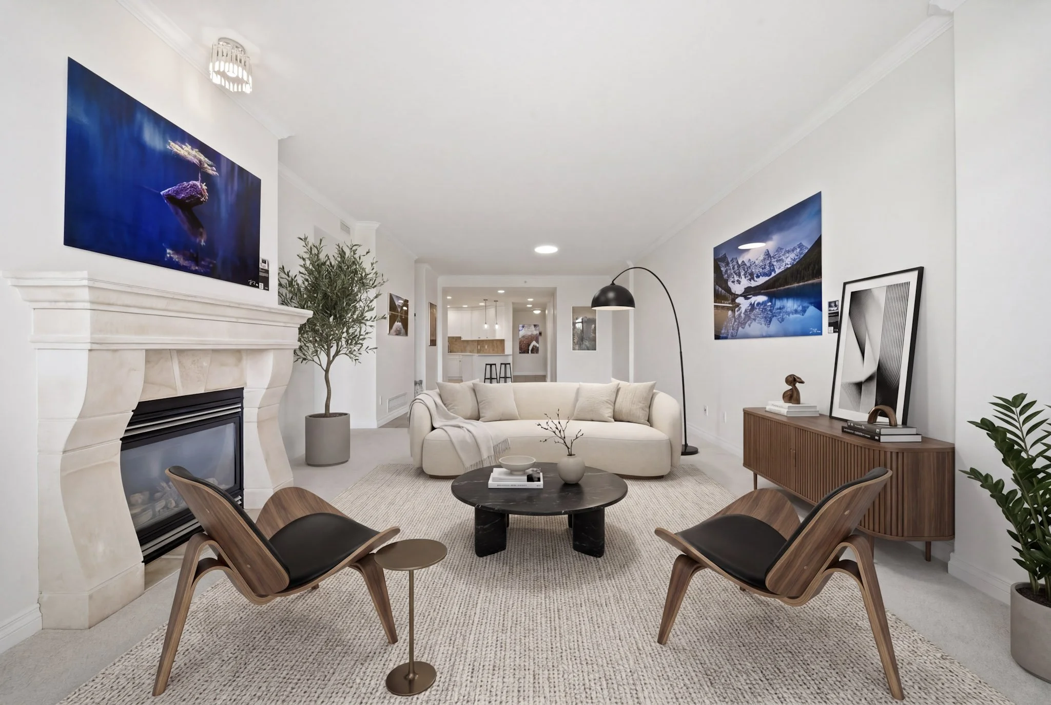 Virtually Staged Living Space