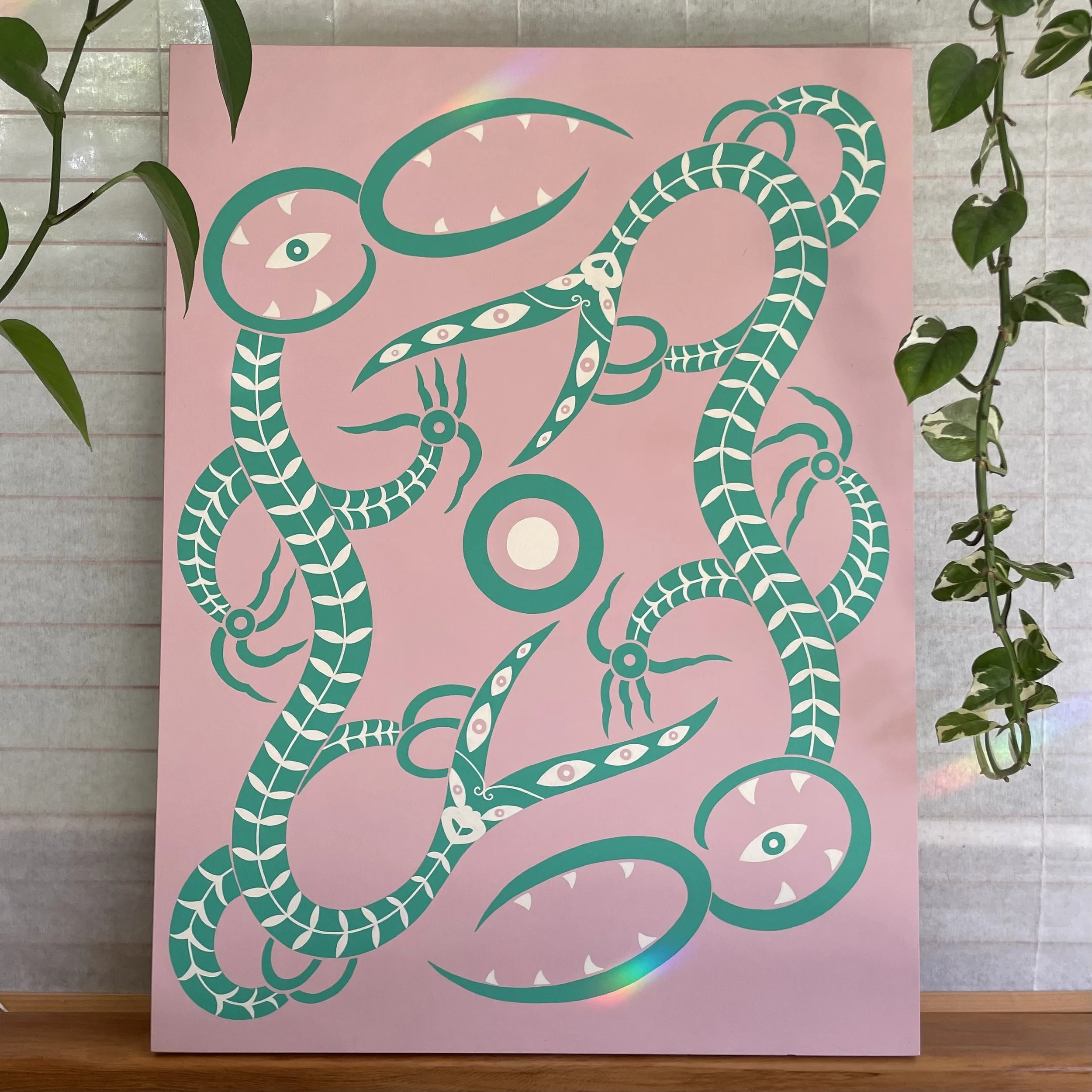 ‘Tokerau’ acrylic on A1 board