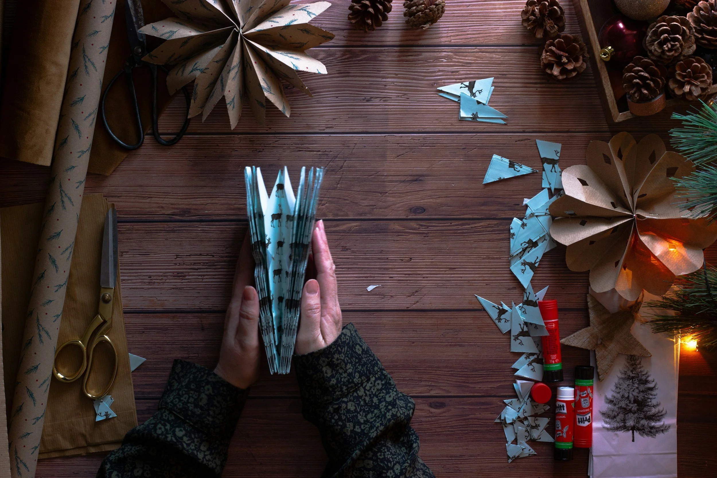 Image of someone doing origami