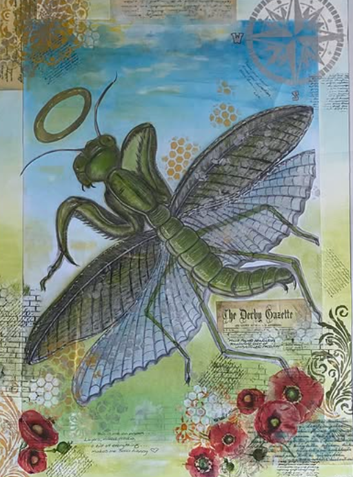 Example of Lucy's work mixed media work
