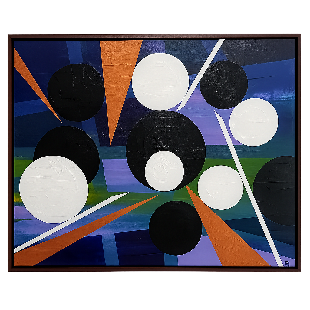 Circles Blue Bronze