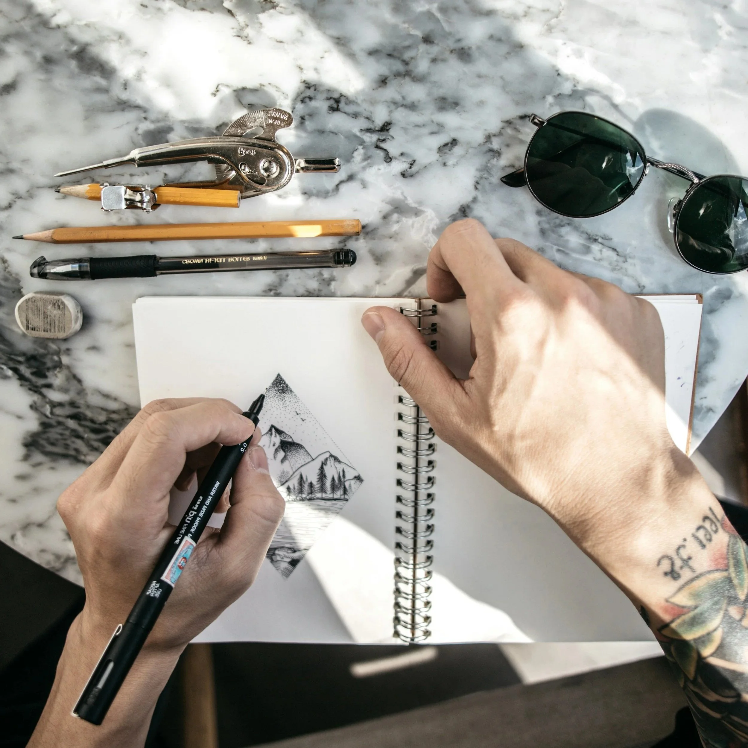 Image of someone drawing