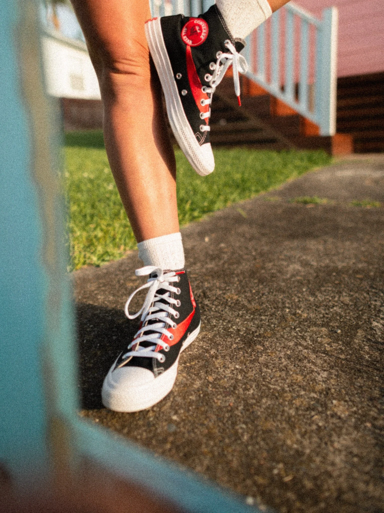 Sonja Vahasaari modeling for Converse
