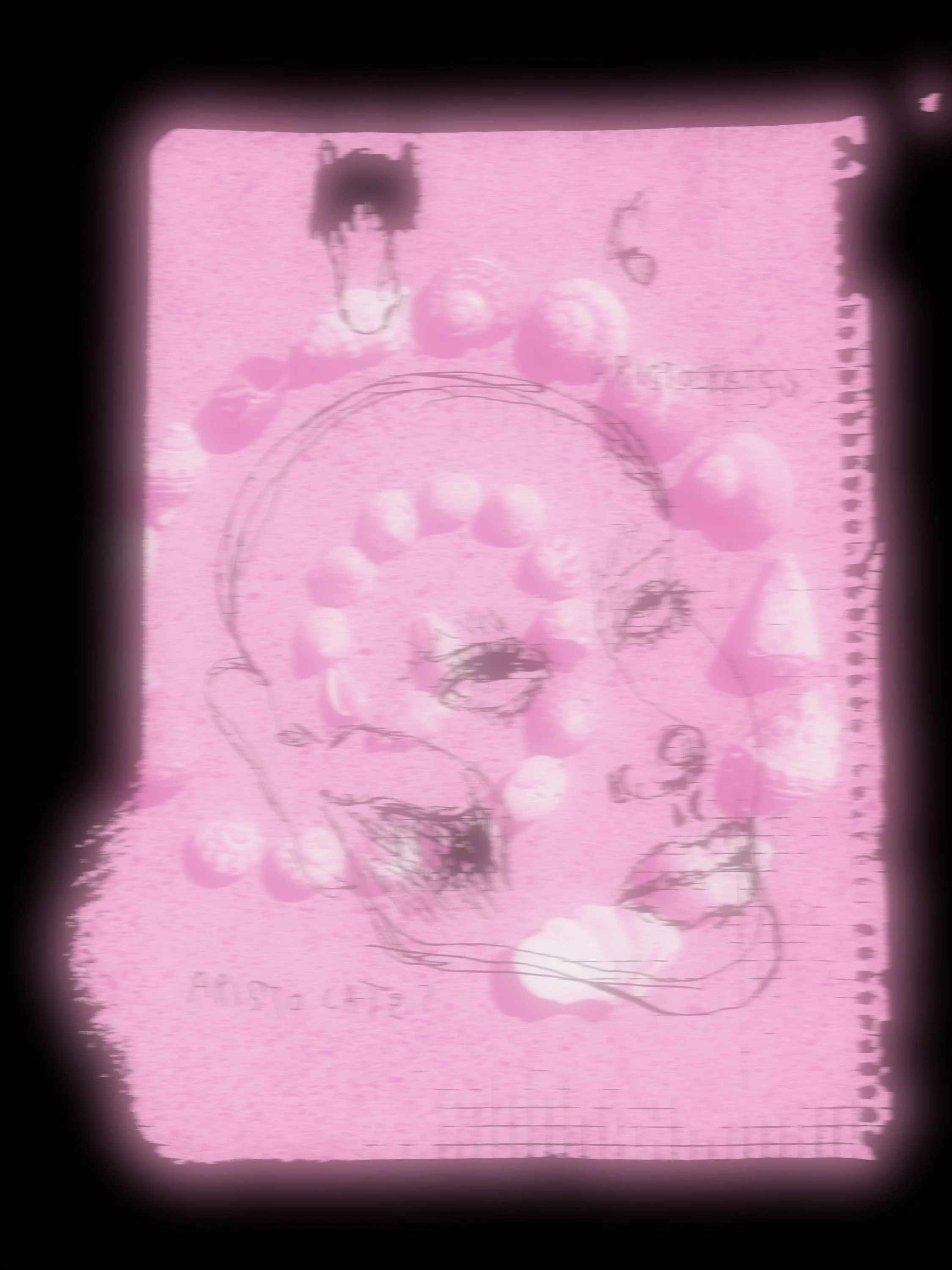 Pink graphic design by Sonja Katariina Vahasaari.