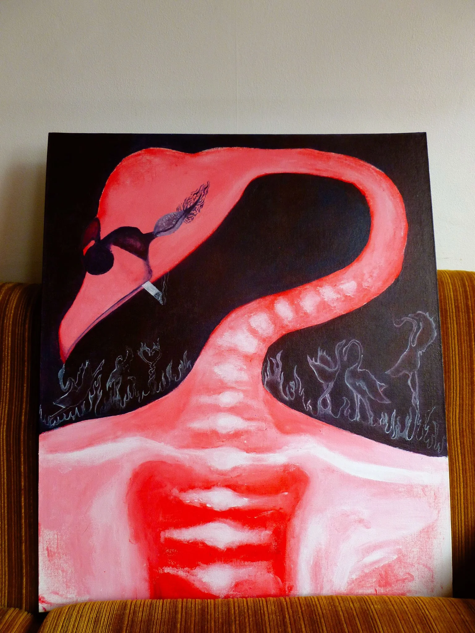 Sonja Katariina Vahasaari's swan painting.