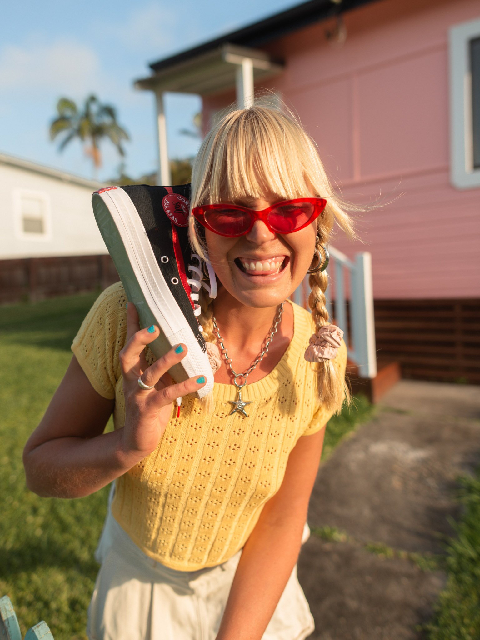 Sonja Vahasaari modeling for Converse