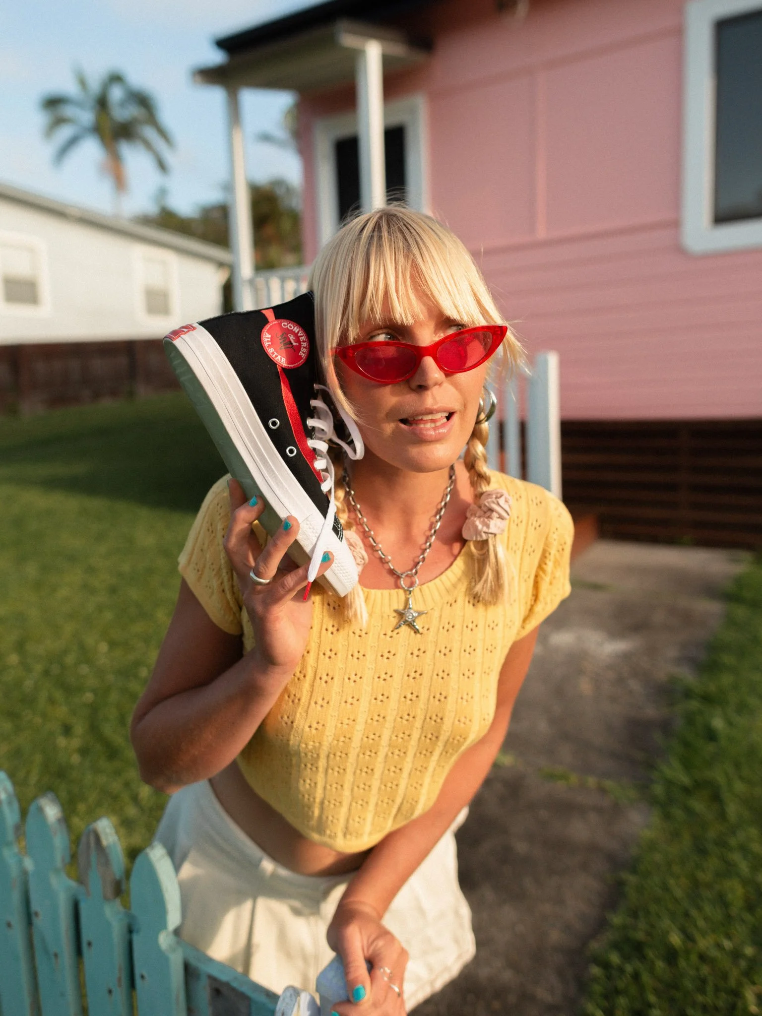 Sonja Vahasaari modeling for Converse