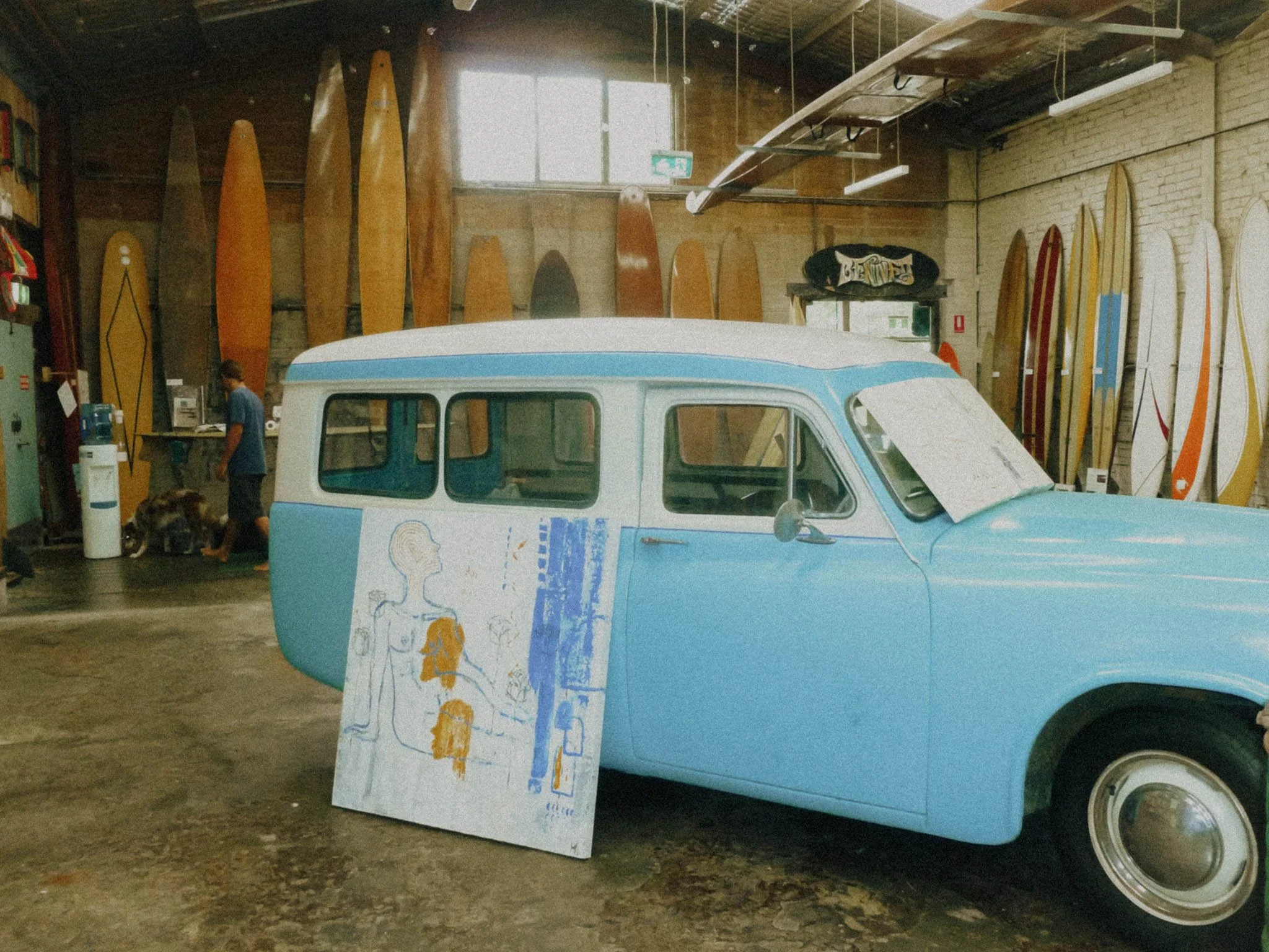 Sonja Vahasaari's paintings in Interconnectedness art exhibition.