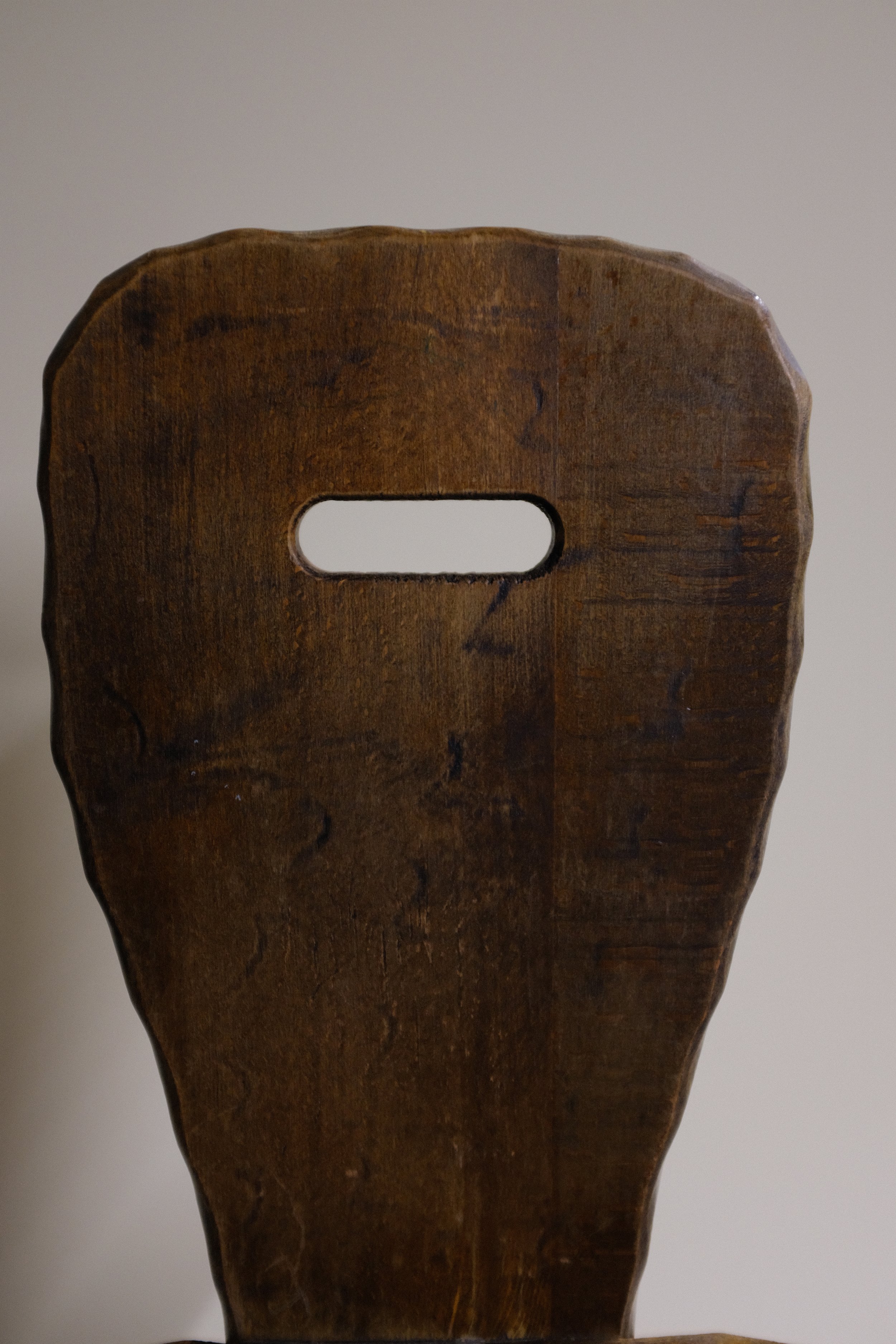 003 brutalist wooden chair