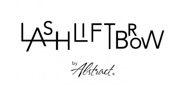 Logo met de tekst 'Las LIFT BROW' en 'by Abstract' eronder.