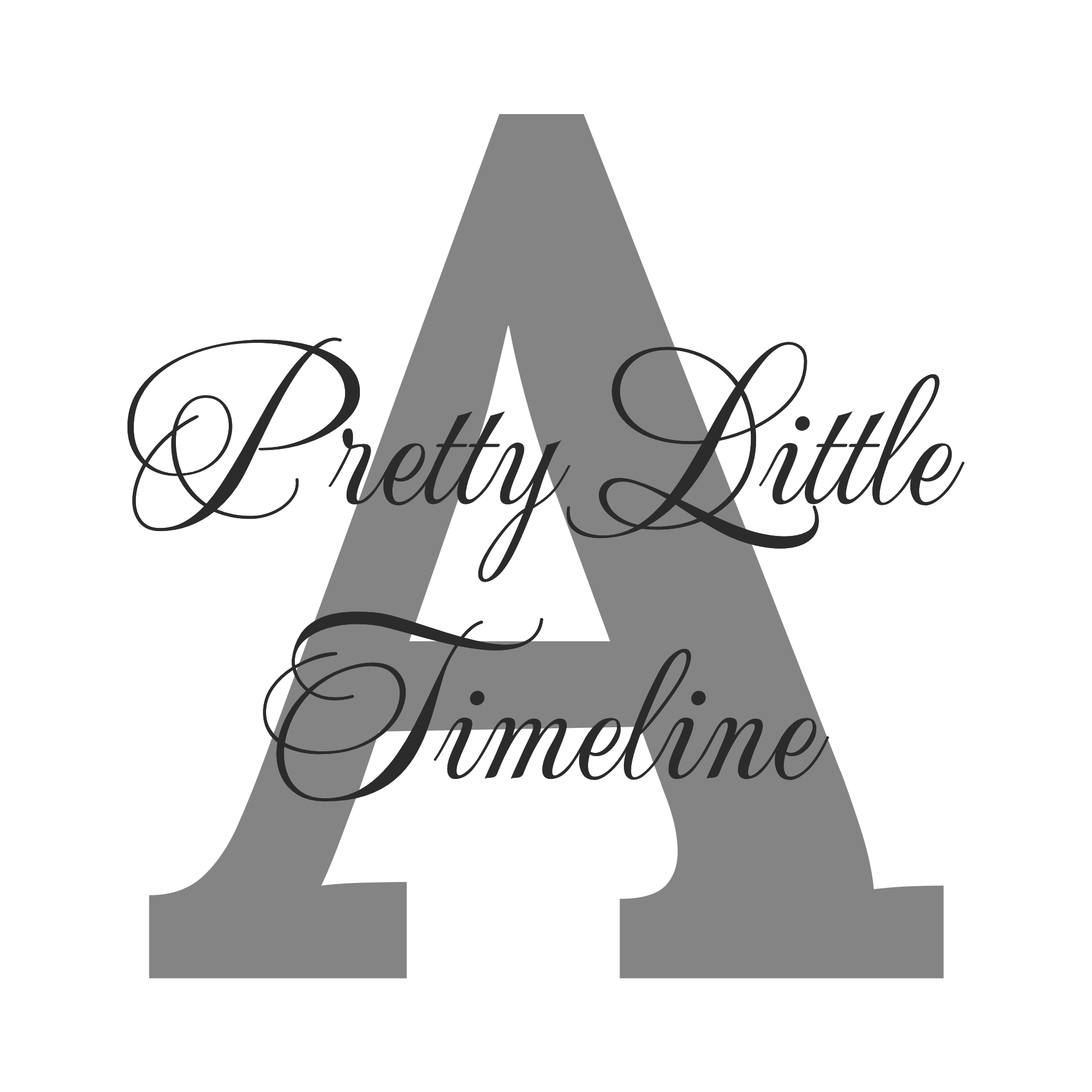 Smaller Pretty Little Timeline logo in black