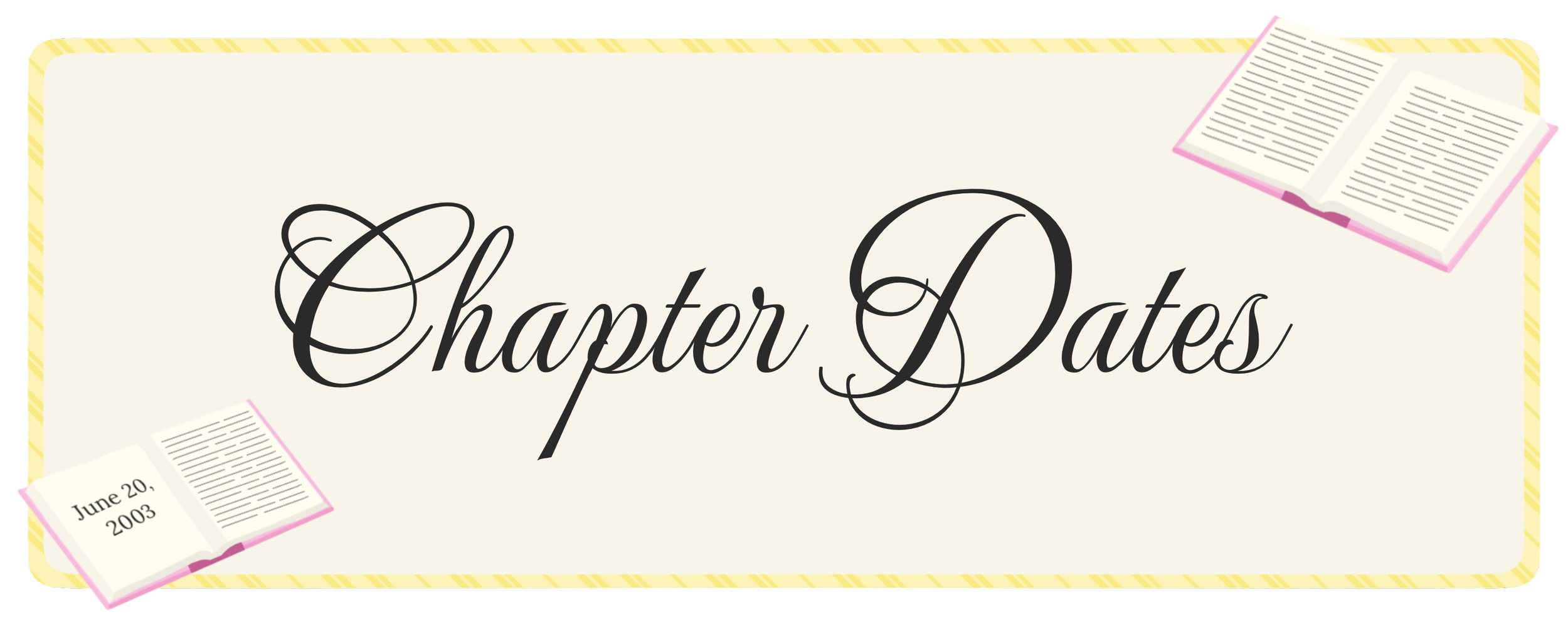 Chapter dates page header.