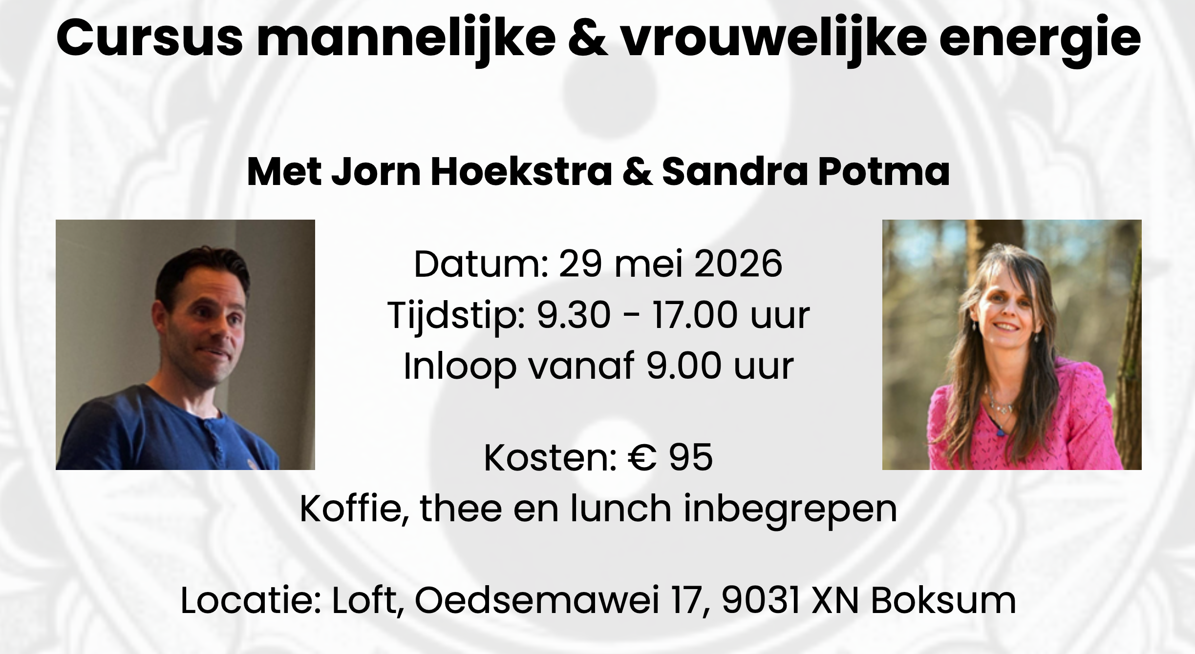 Cursus Mannelijke en vrouwelijke energie