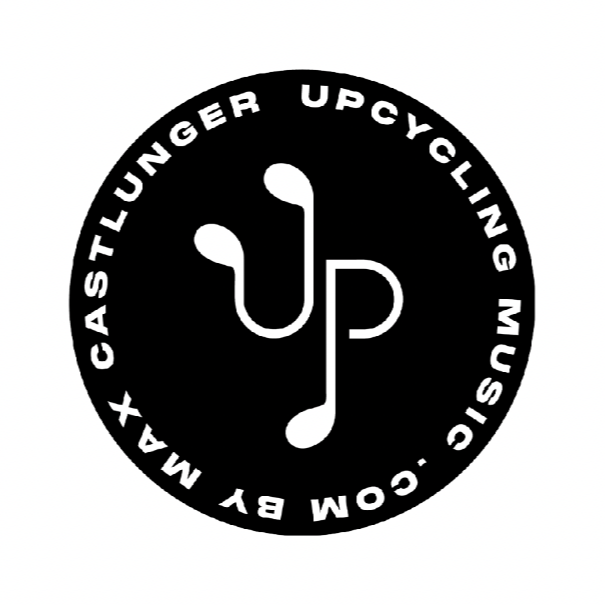 A circular logo with the words 'MAYX COMMUNITY' and 'CASTLUNGER UP CYCLING MUSIC' surrounding a stylized image of a headphone and sound waves.