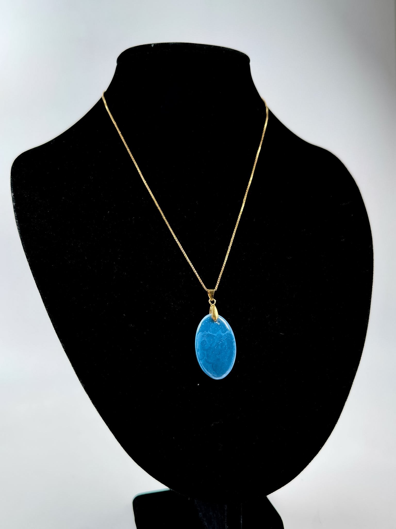 Pendentif Opale Bleue – pièce unique