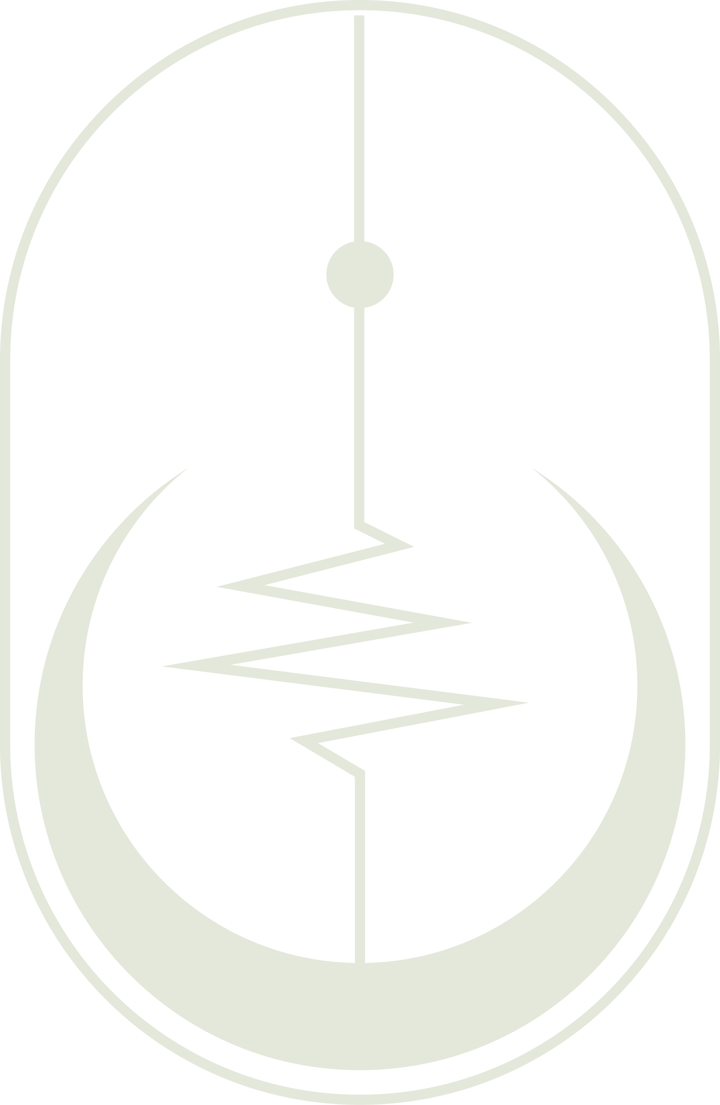 A stylized black and white illustration of a radio tuner dial with a needle pointing to the 12 o'clock position and a zigzag line in the center.