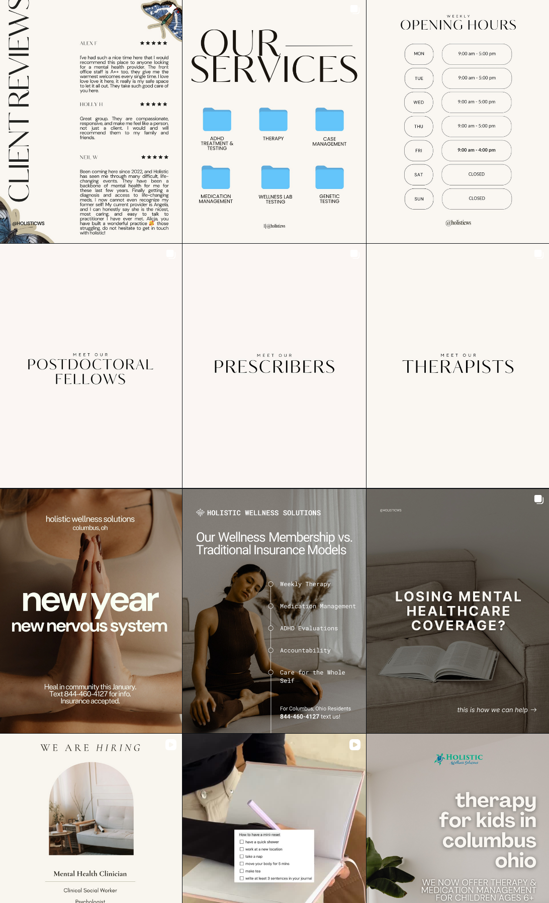 Social Media Revamp for a Large Mental Health Practice