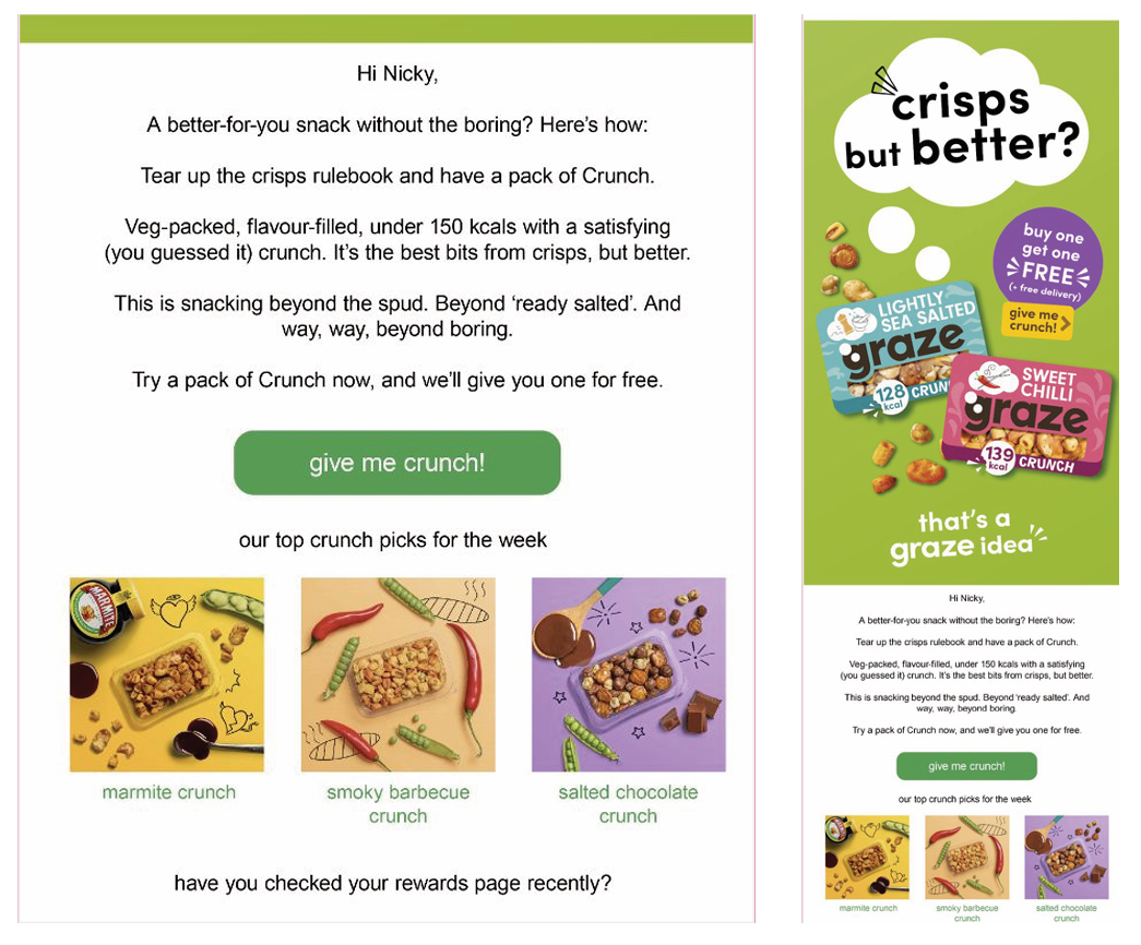 graze snacks - Email campaign