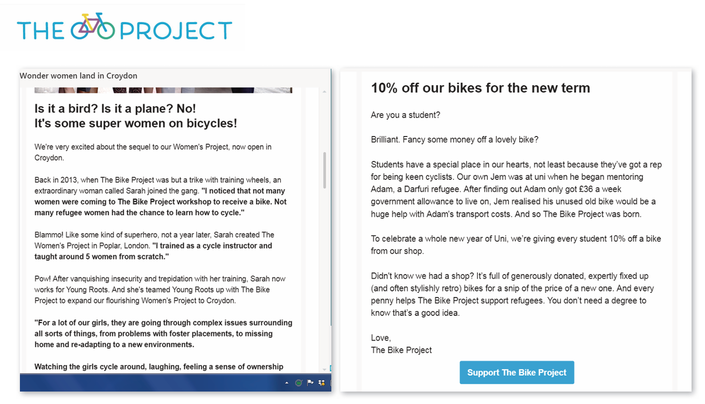 The Bike Project - Email