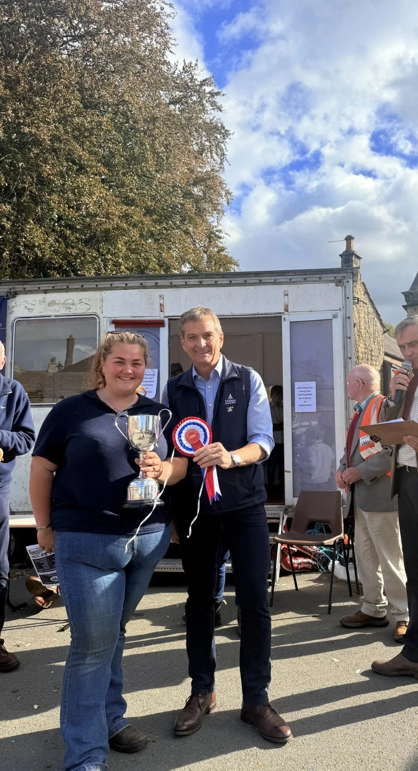 Chris I'Anson with this year's winner, Rachel Trewhitt - 2026