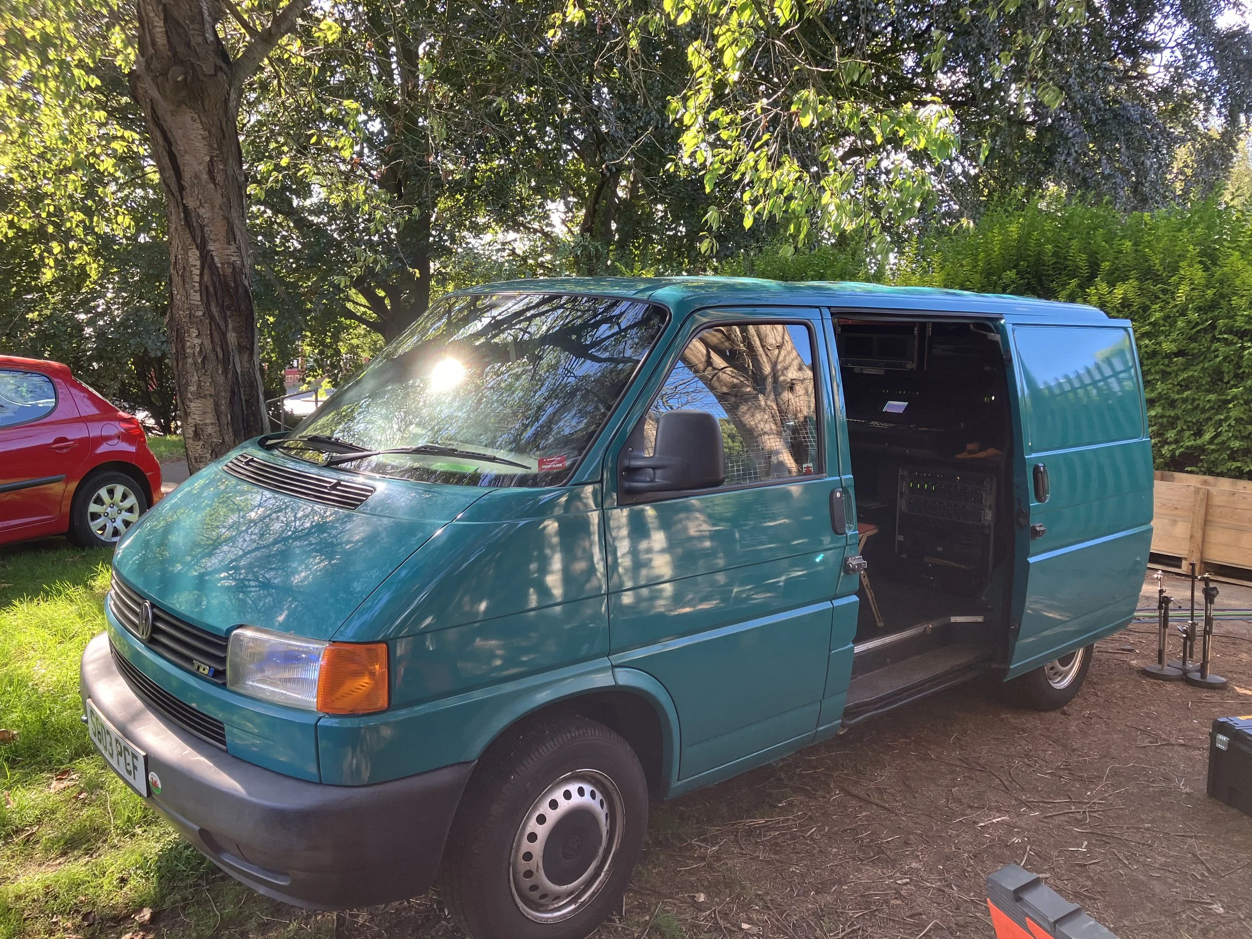 The Soundguy mobile recording van on location.