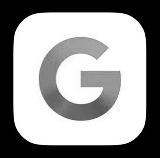 Google logo desaturated