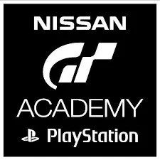 Nissan GT Academy logo with PlayStation branding on a black background