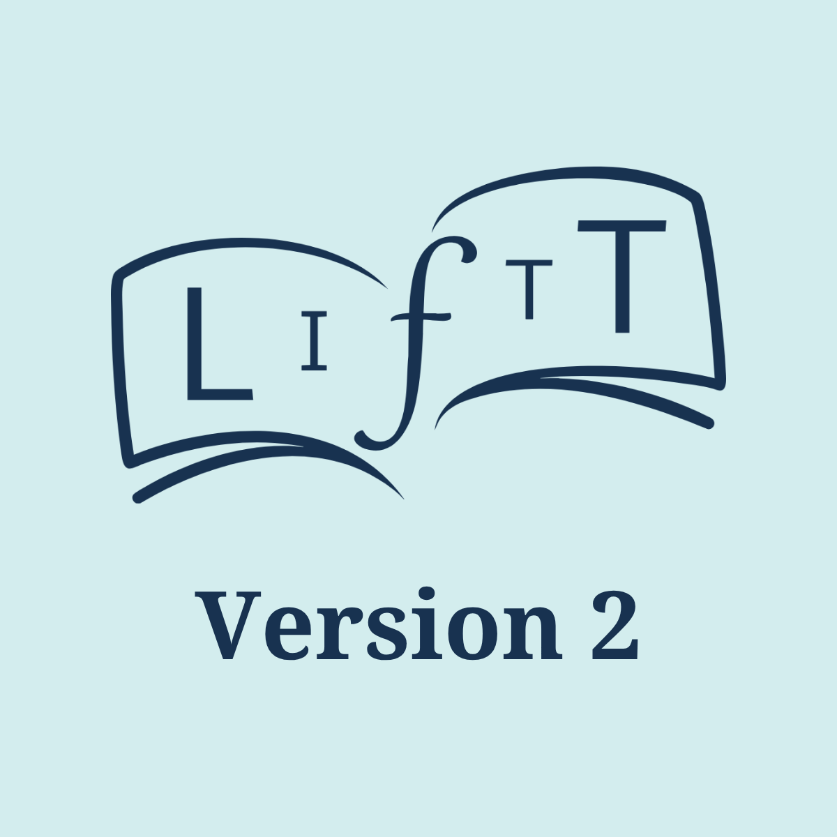 The Literacy Intervention for Teens and Tweens logo with the Version 2 beneath is on a blue background