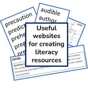 Useful websites for creating literacy resources and lesson activities