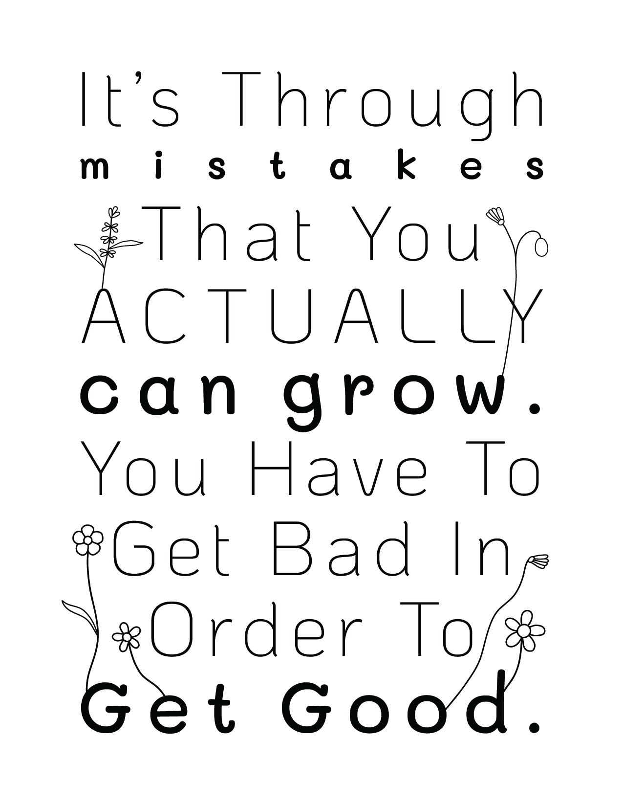 Quote Poster Layout for Home Decor