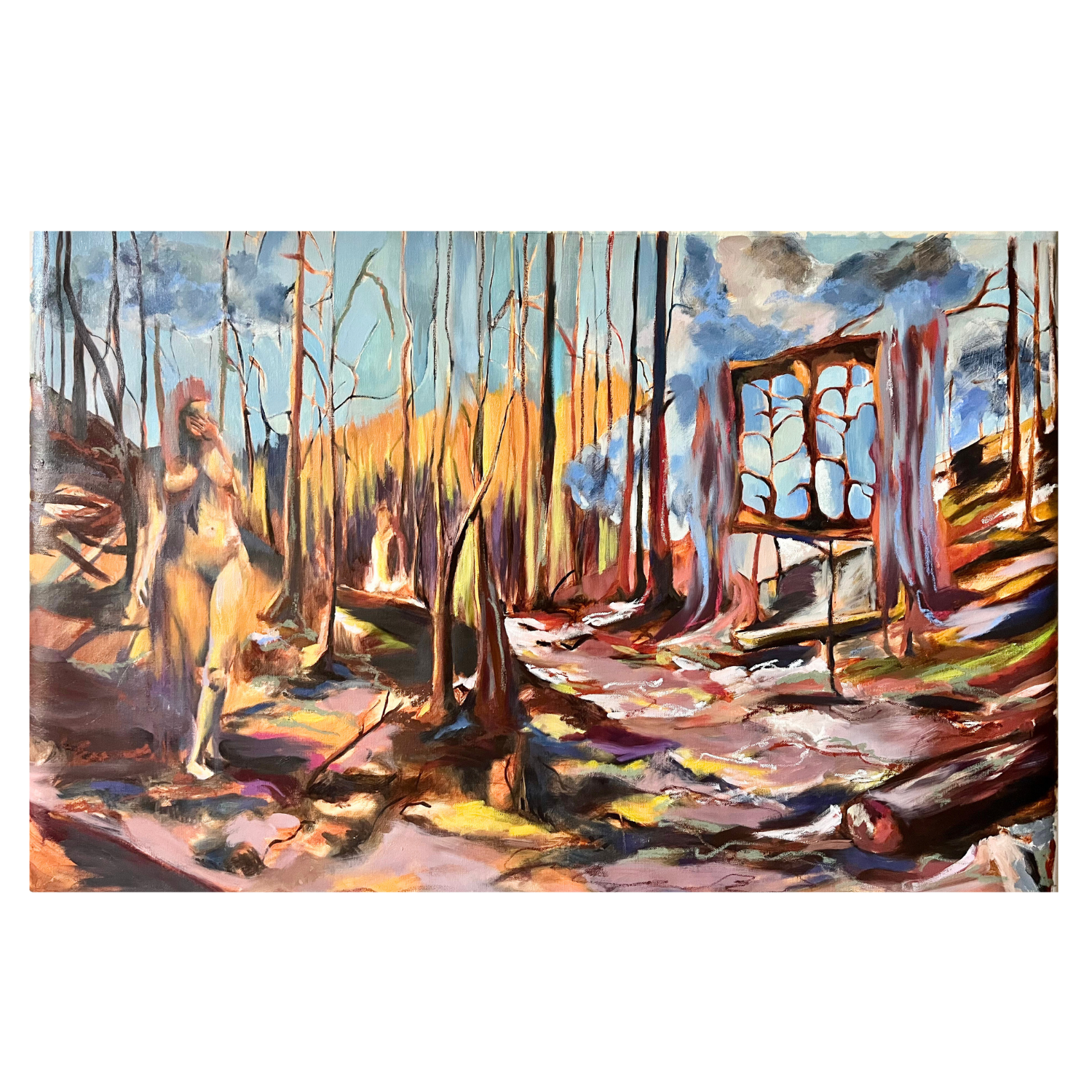Les cendres de la lumière, Huile sur toile, 100 x 65 cm