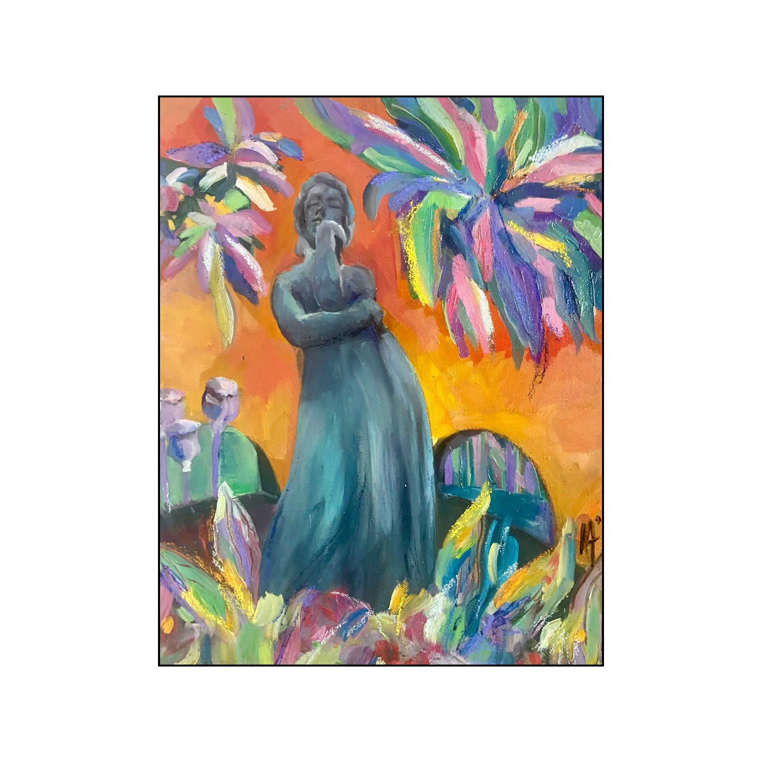 Time keeper, 2025. Oils. 33 x 41 cms