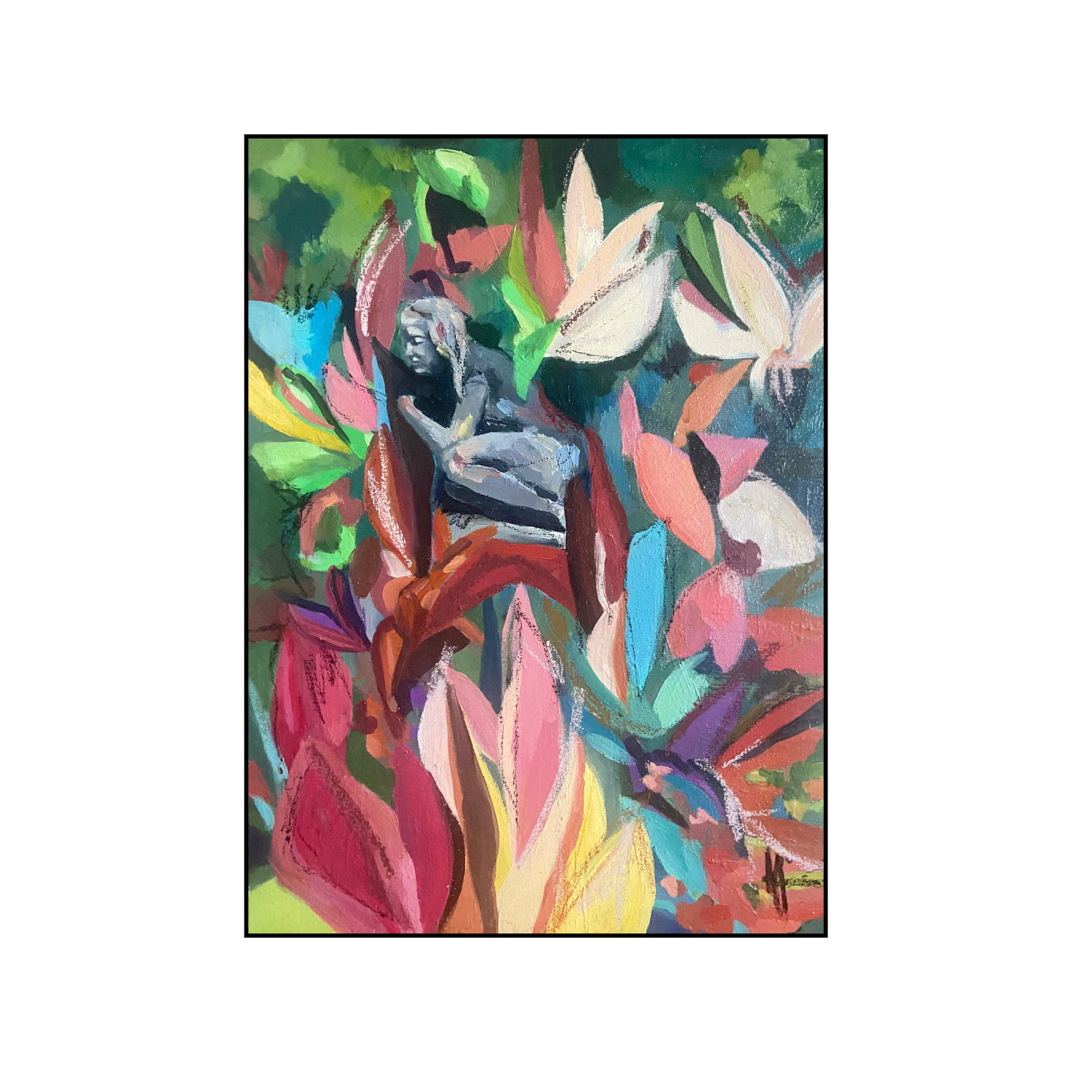 The star, 2024. Oils. 30 x 40 cms