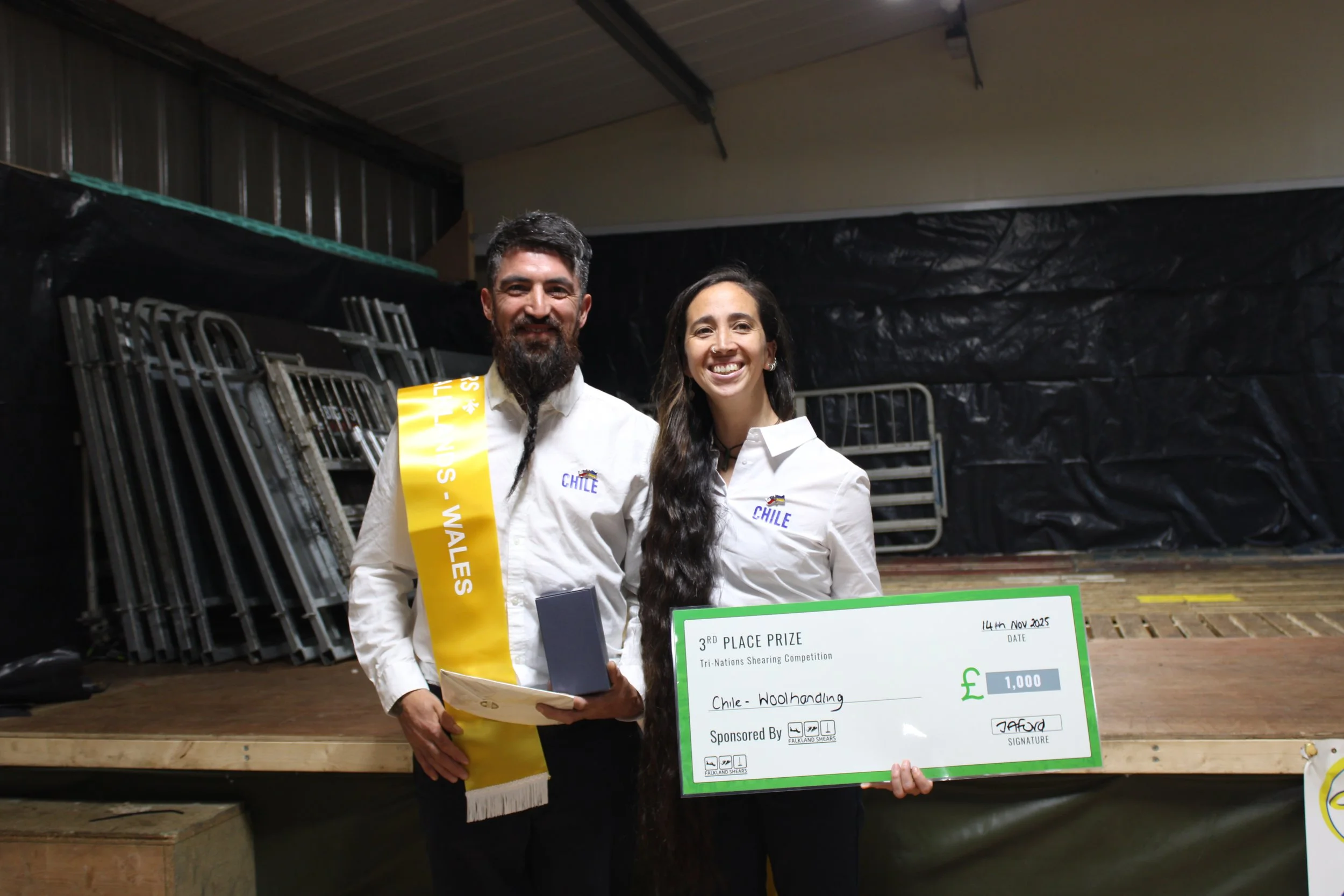 Tri Nations 3rd Place Wool Handlers - Team Chile